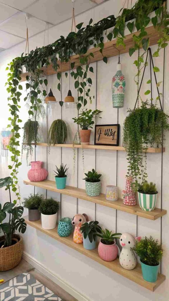 A-chic-shelf-wall-with-cascading-plants-and-whimsical-decor-inviting-everyone-to-stop-and-admire