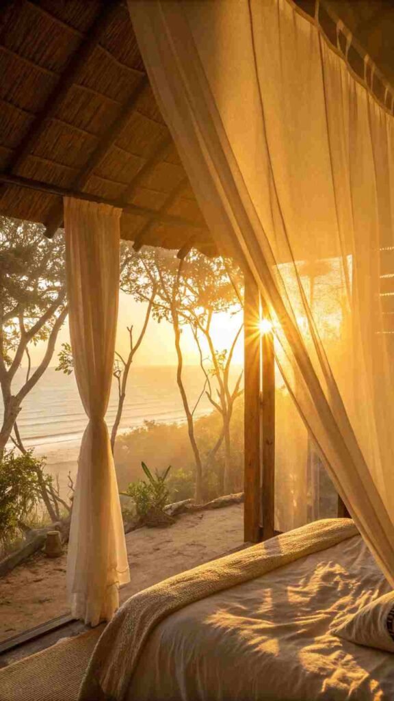 Sunlight-streams-through-gauzy-curtains-creating-a-dreamy-golden-glow-that-transforms-your-bedroom-into-a-serene-retreat