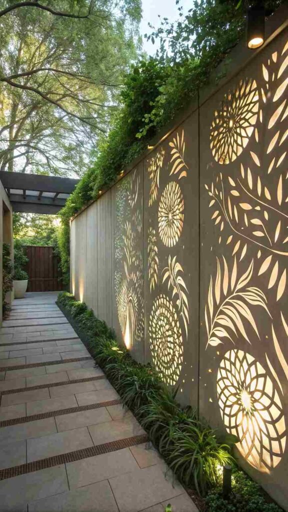 Your garden walls transform into canvases of dancing light and shadows, adding a dynamic, artistic vibe to the space.