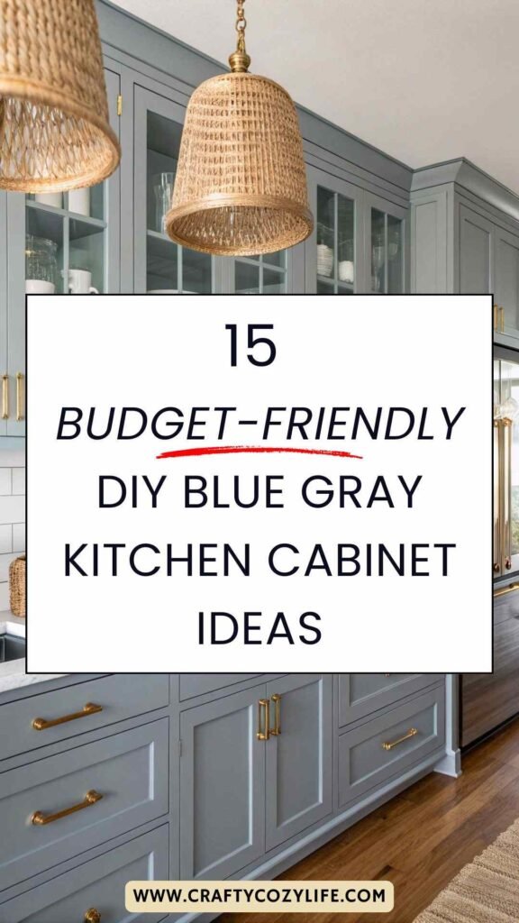 15 Budget-friendly DIY Blue Gray Kitchen Cabinet Ideas