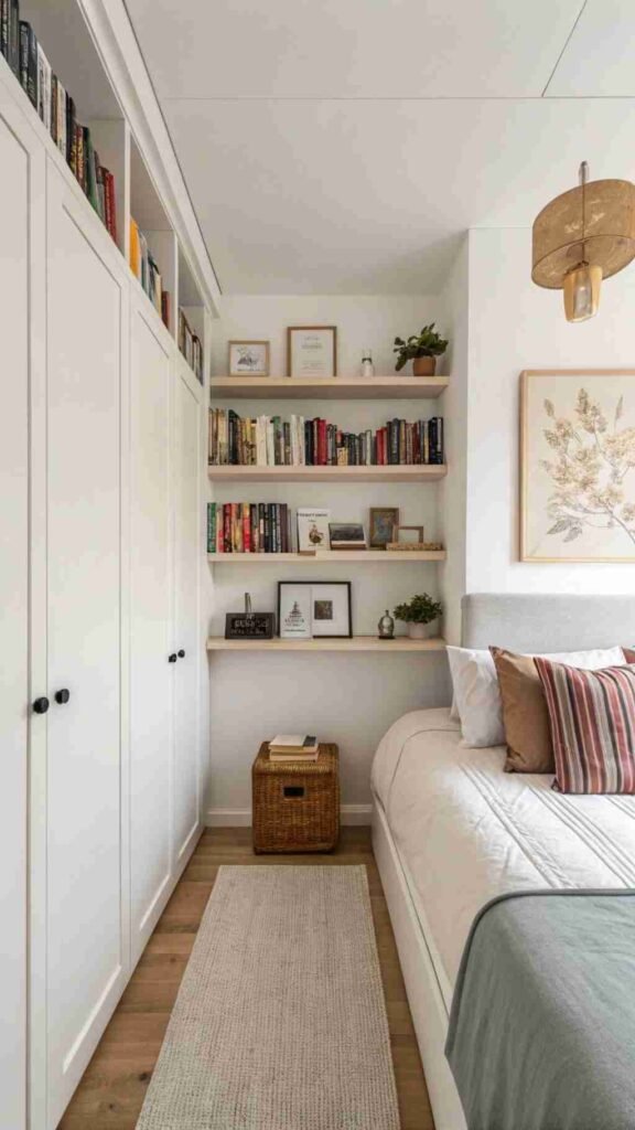 Your-small-bedroom-feels-larger-as-your-favorite-books-and-trinkets-float-effortlessly-on-minimalist-shelves-giving-you-a-chic-organized-look