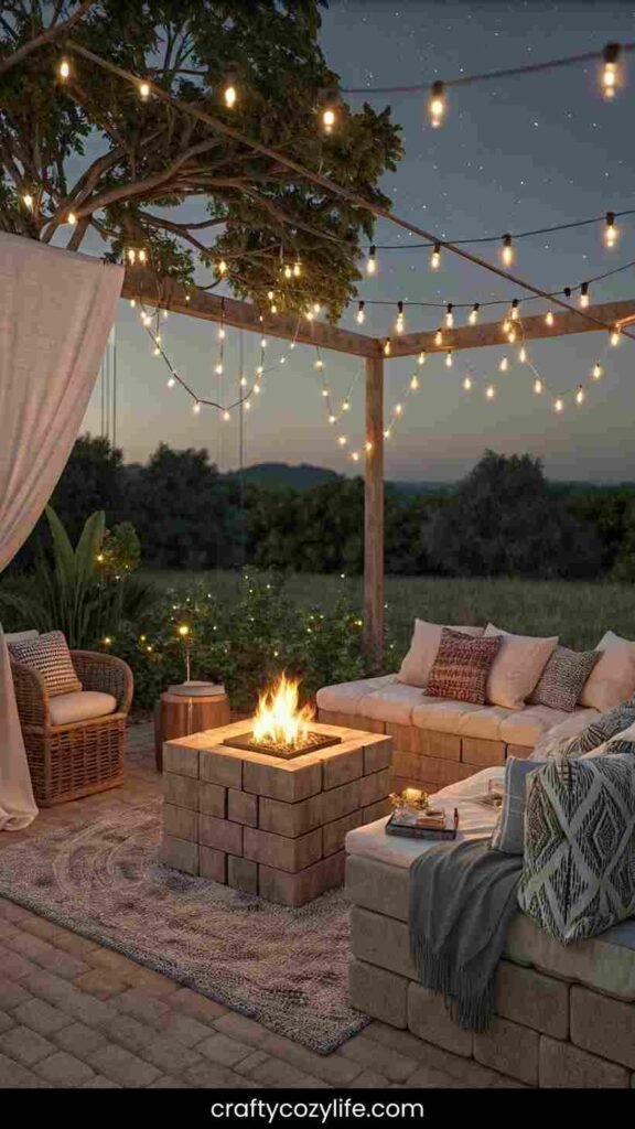 Boho Fire Pit Lounge