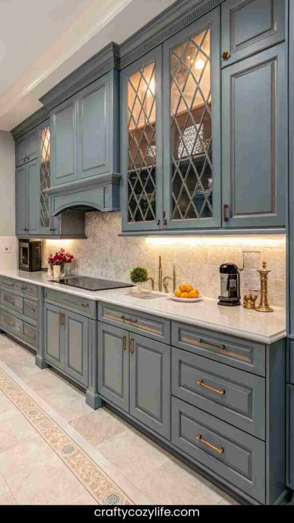 Painting Your Blue Gray Kitchen Cabinets 