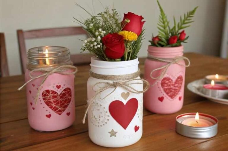 10 DIY Valentine’s Day Mason Jar Craft Ideas Perfect for Gift or Decor