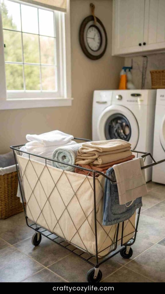 A Rolling Laundry Cart