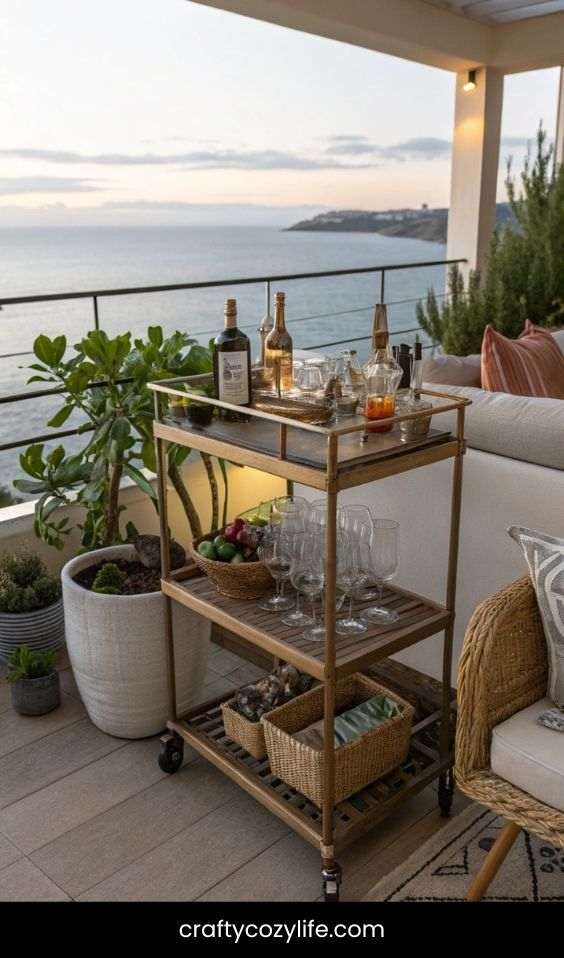 Add a Bar Cart for Style & Function