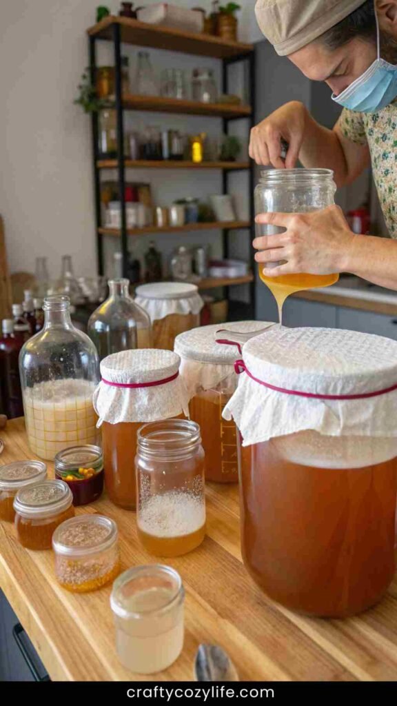 Brewing Kombucha or Fermented Drinks