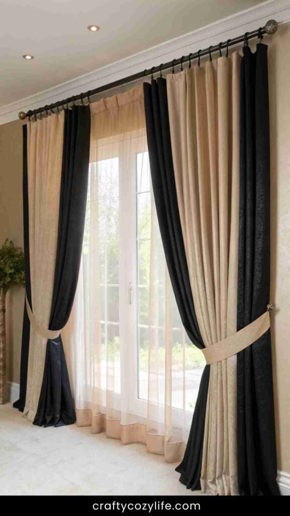 Bring in Black and Beige Curtains