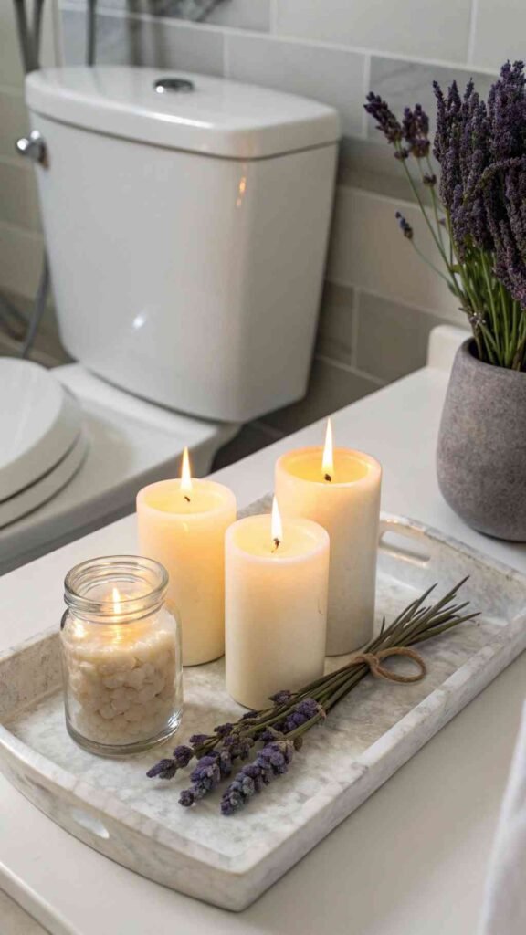 Candle Display for a Spa-Like Atmosphere