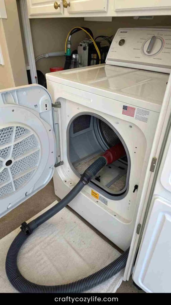 Clean the Interior (Behind and Around the Dryer)