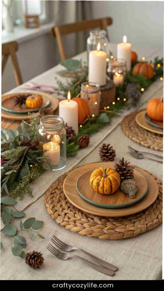 Cozy Thanksgiving Table Setting