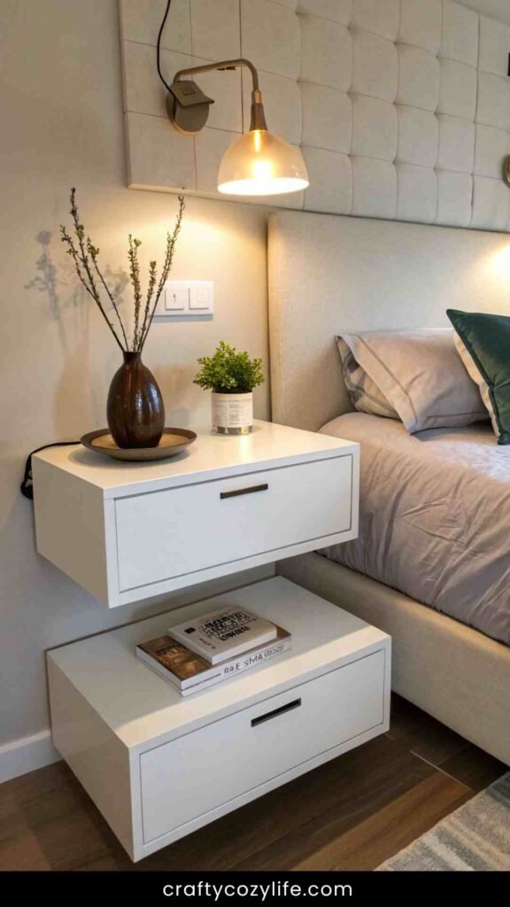 Floating Nightstands for a Sleek Look
