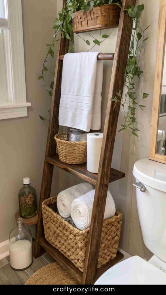 Ladder Shelf for a Chic & Space-Saving Look