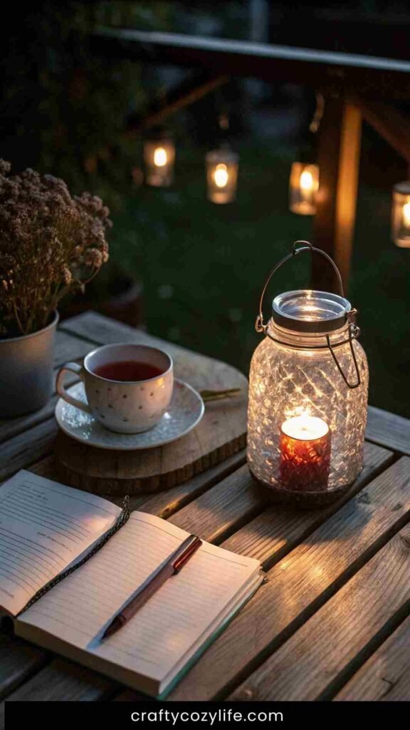 Mason Jar Lantern with Fairy Lights