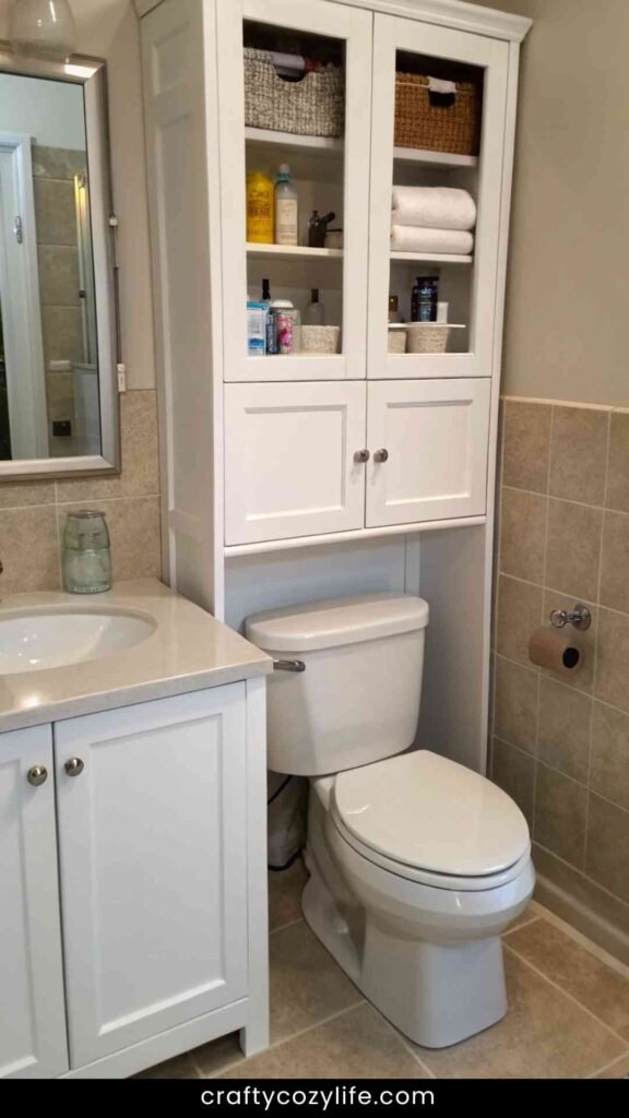 Over-the-Toilet Cabinet for Hidden Storage