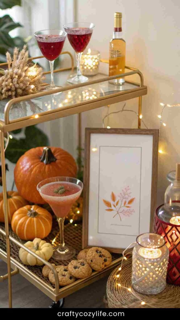 Thanksgiving Bar Cart Styling