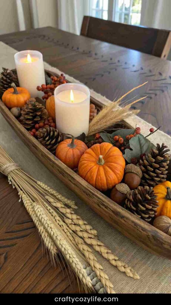 Thanksgiving Dough Bowl Centerpiece