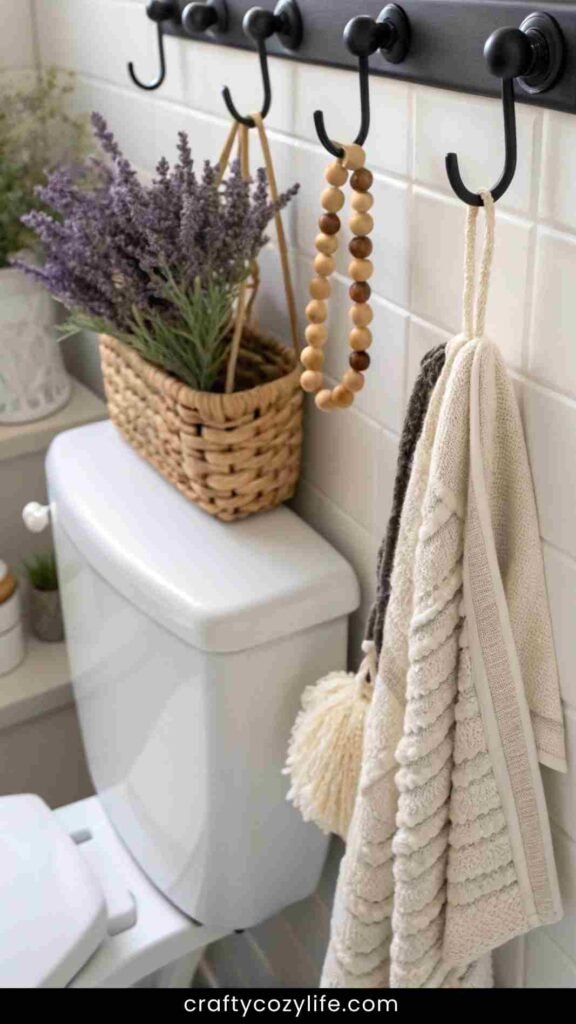 Wall-Mounted Hooks for Easy Access