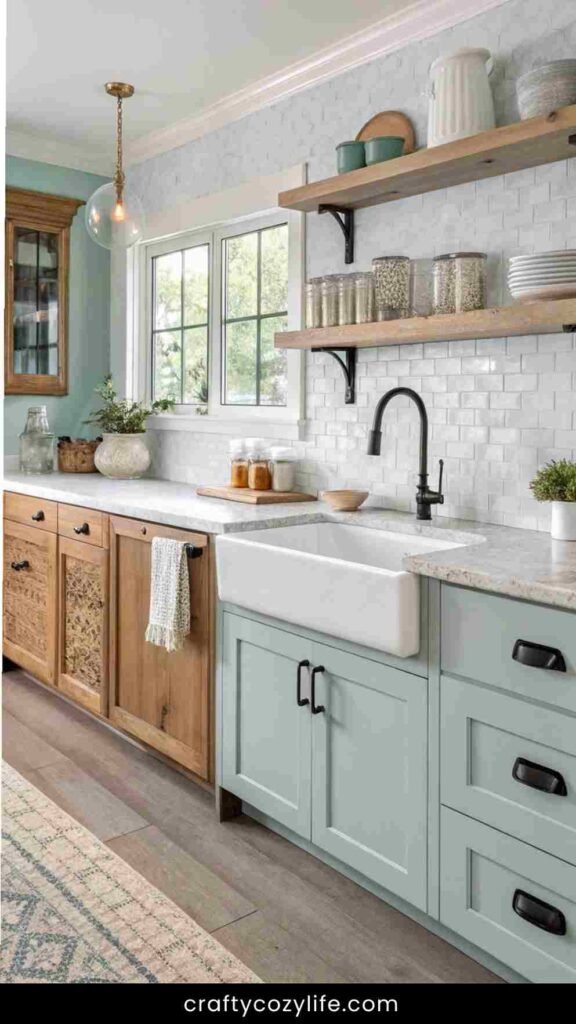 Whitewashed Oak Cabinets in Different Kitchen Styles