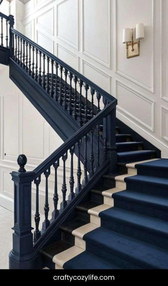 A Bold Painted Banister for a Statement Look