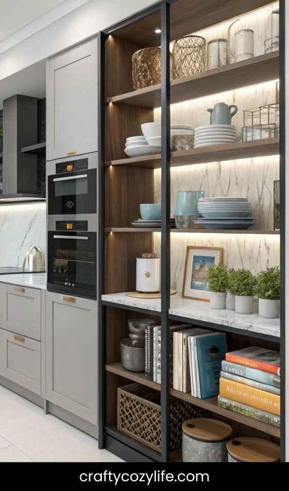 Add Open Shelving for Style and Storage