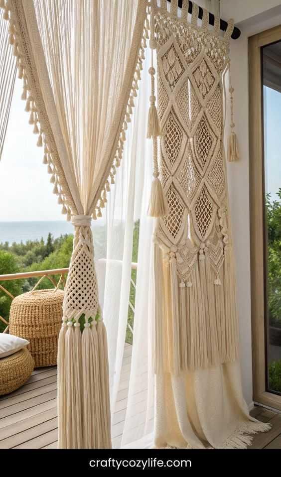 Boho Macramé Curtain for a Breezy Vibe