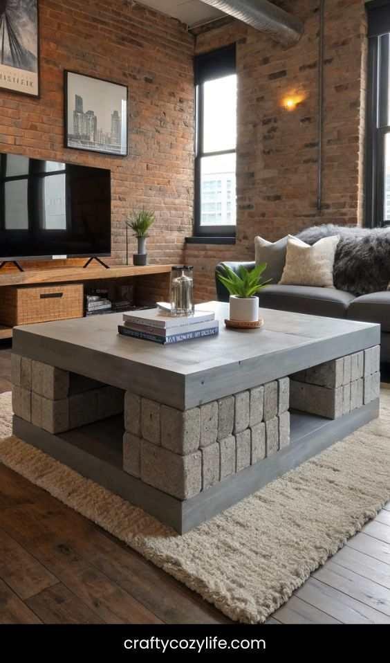 Cinder Block Coffee Table