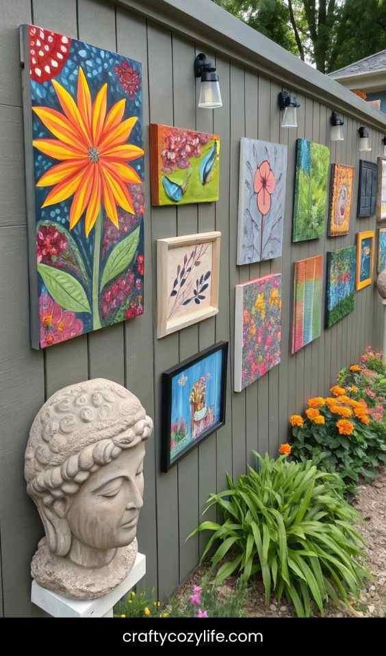 DIY Outdoor Art Wall