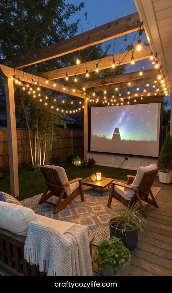 DIY Outdoor Movie Setup
