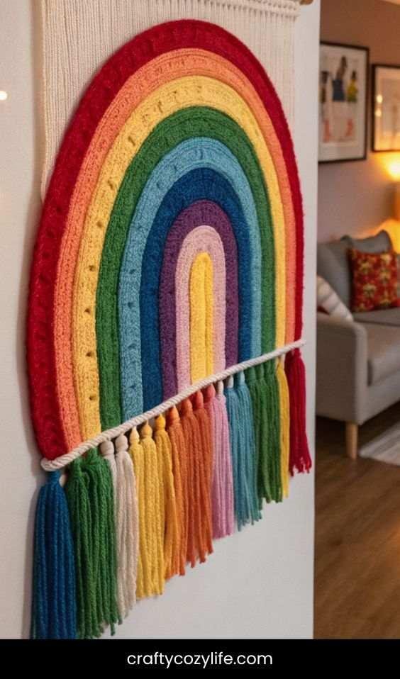 DIY Rainbow Wall Hanging