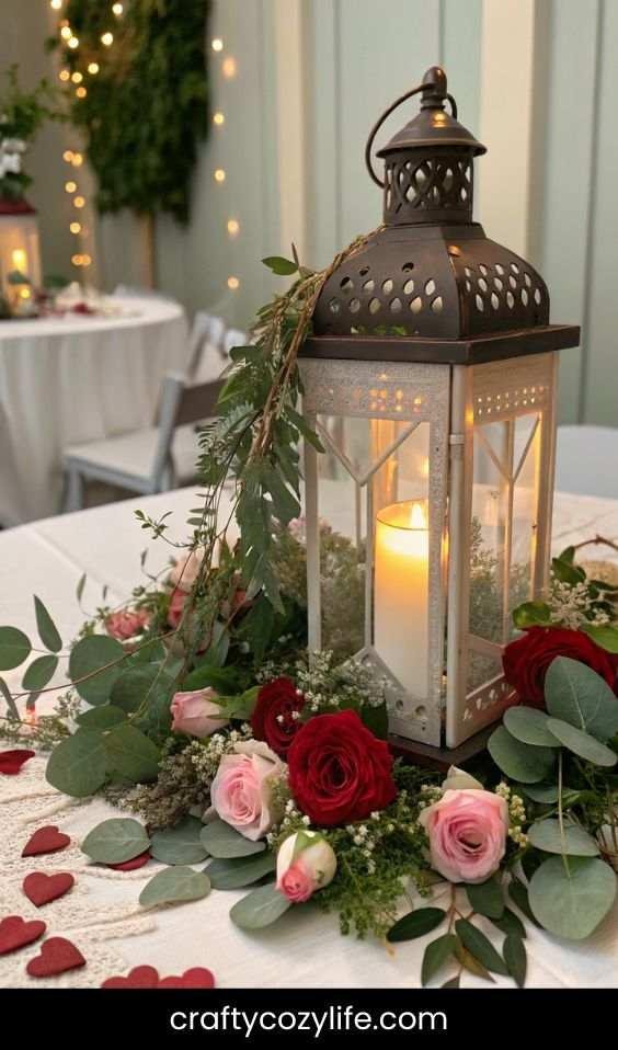 DIY Rustic Lantern Centerpieces