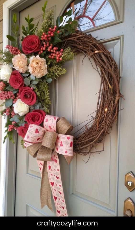 DIY Rustic Valentine’s Wreath