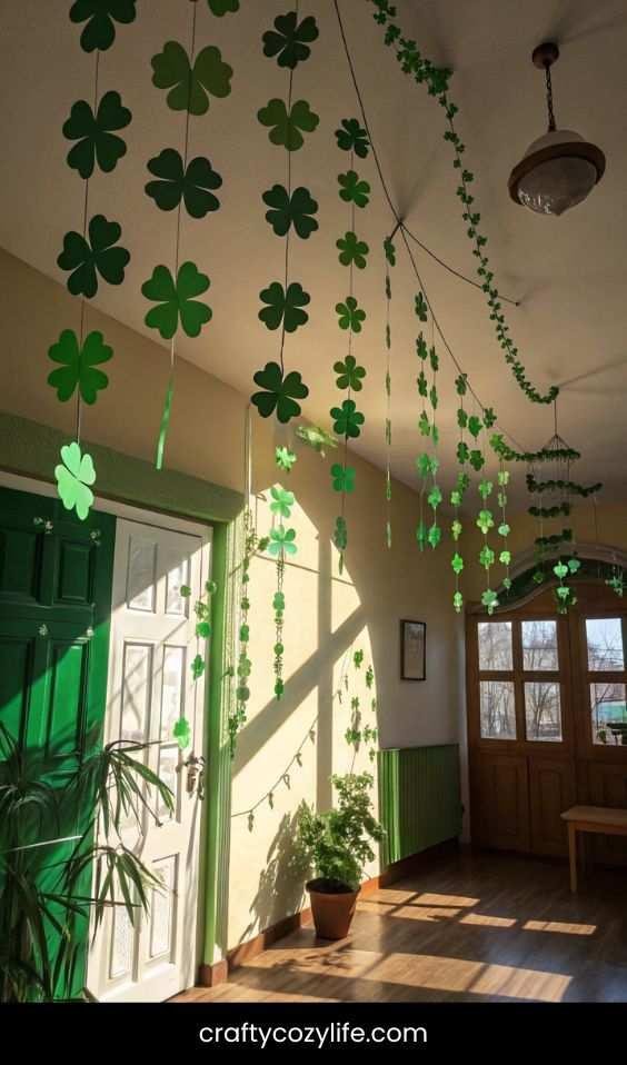 DIY Shamrock Garland