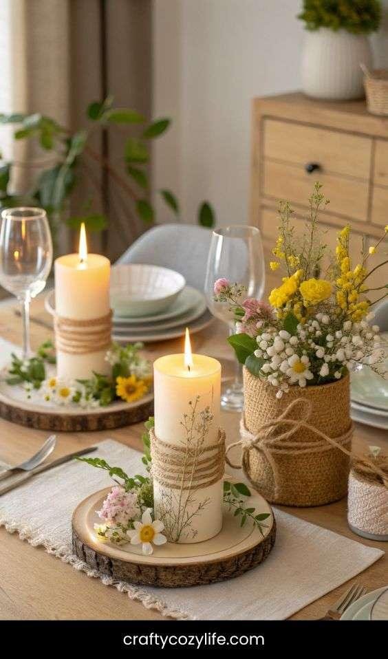 DIY Spring Candle Holders