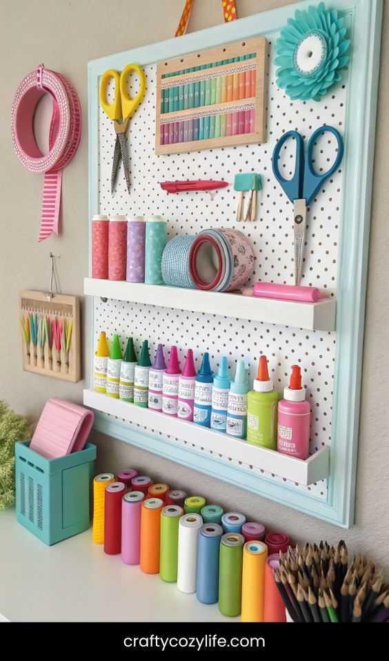 Dollar Tree Cookie Sheet Turned Craft Supply Holder