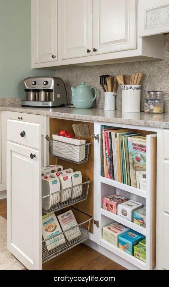 Dollar Tree Magazine Holders for Kitchen Organization