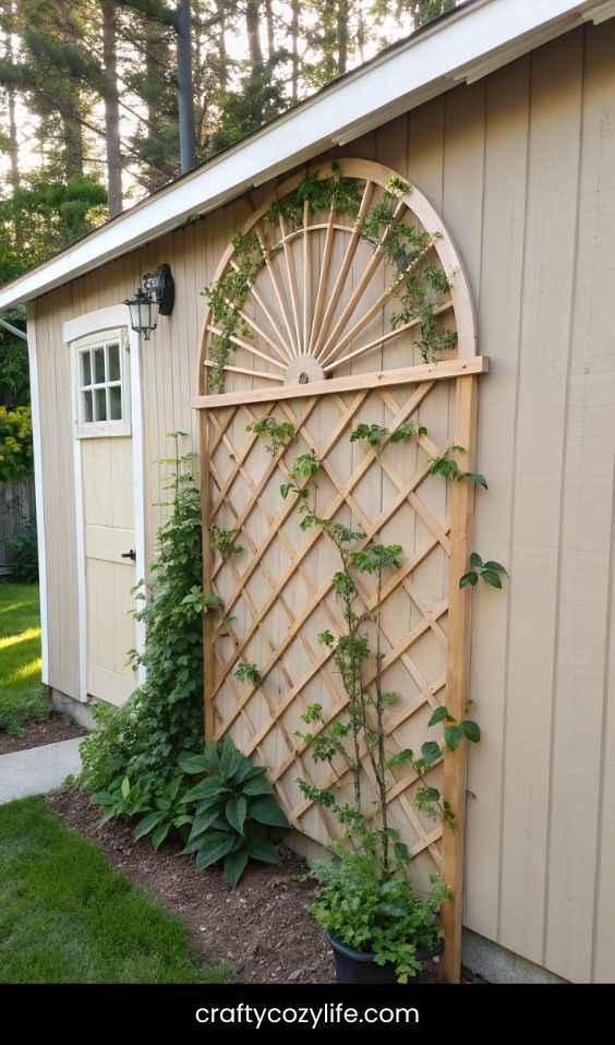 Fan-Shaped Trellis for a Decorative Touch