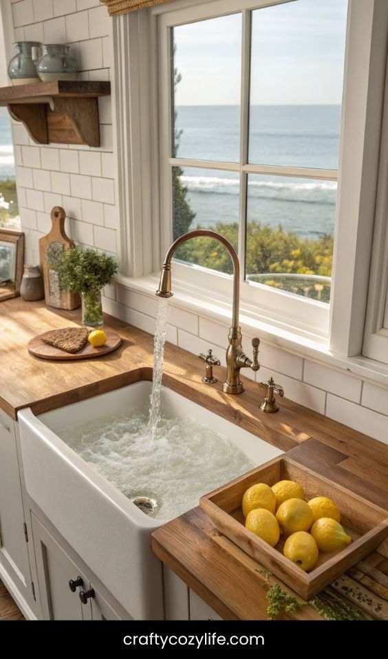 Farmhouse Sink & Butcher Block Counters