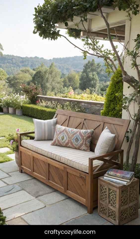 Garden Bench with Hidden Storage