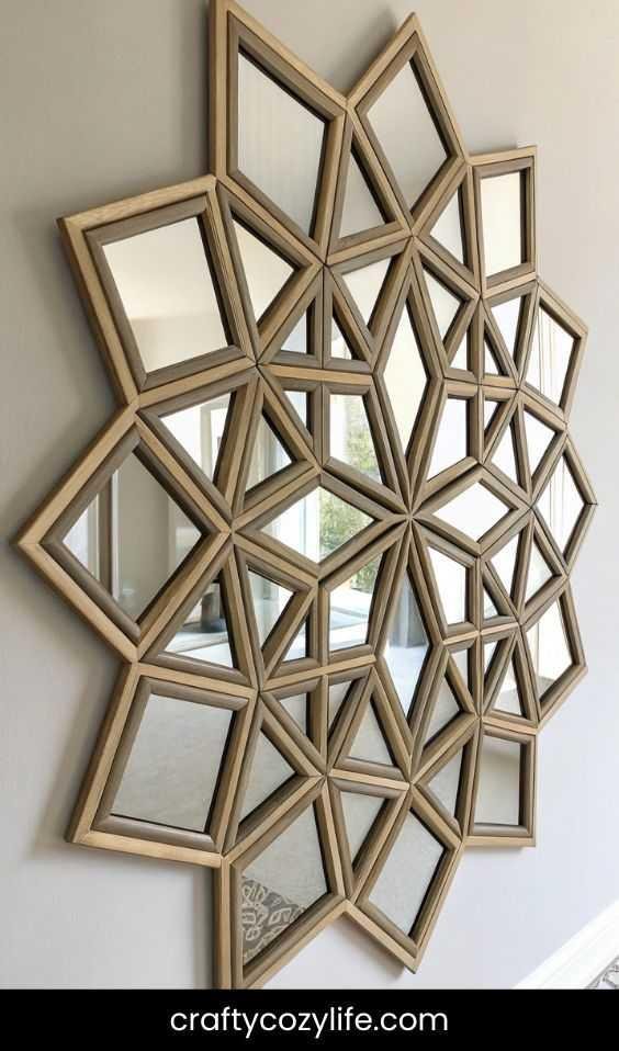 Geometric Mirror Wall Hanging