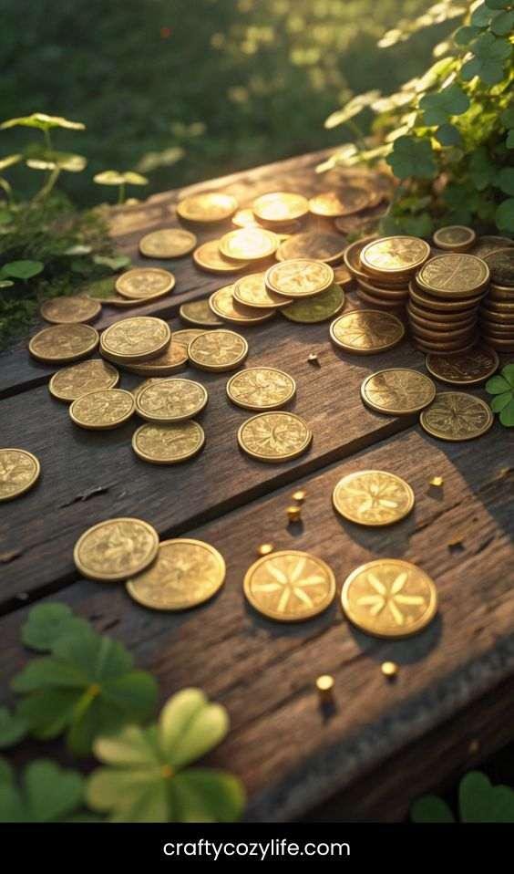 Gold Coin Table Decor