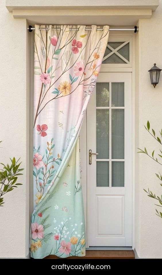Hang a Spring-Themed Door Curtain