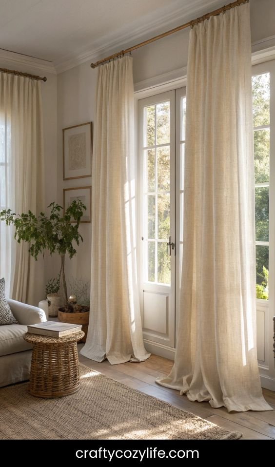 Hang Cozy Curtains for Added Warmth