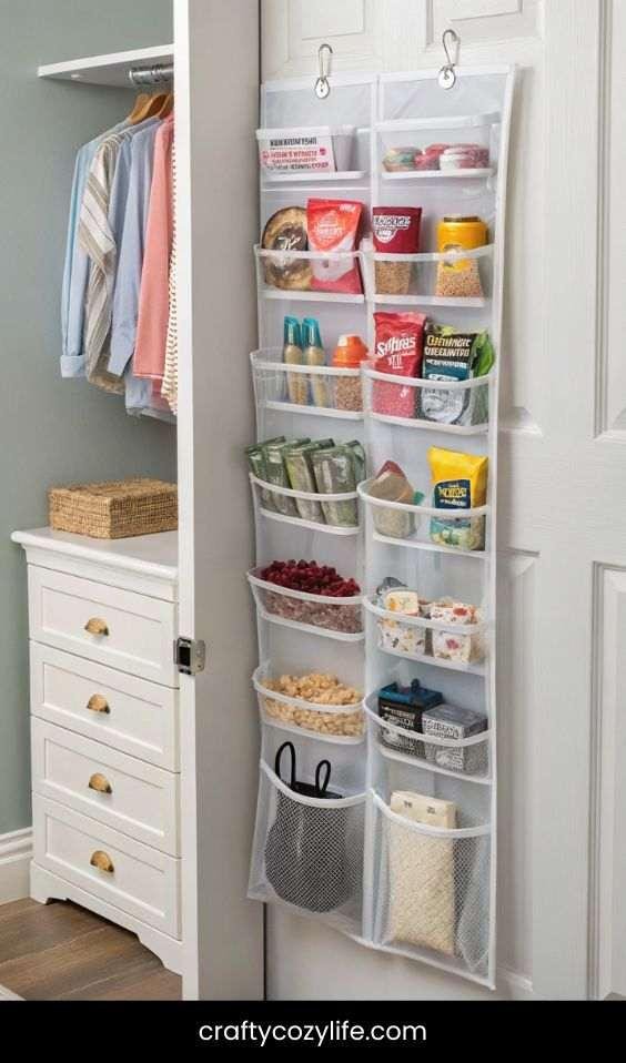 Hanging Storage with Dollar Tree Shoe Organizers