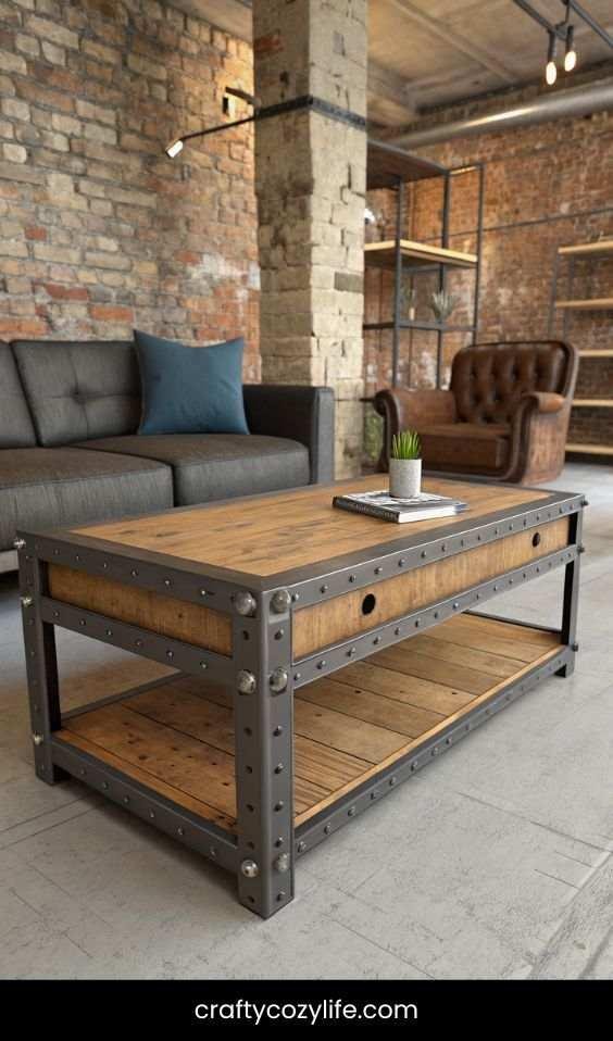 Industrial Chic DIY Coffee Table