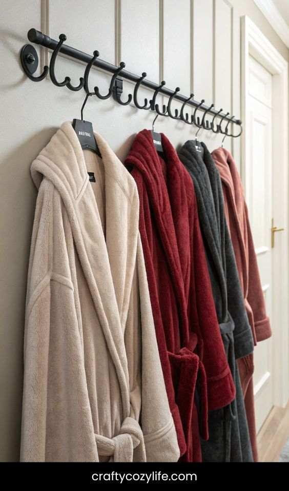 Install Wall-Mounted Hooks for Extra Storage