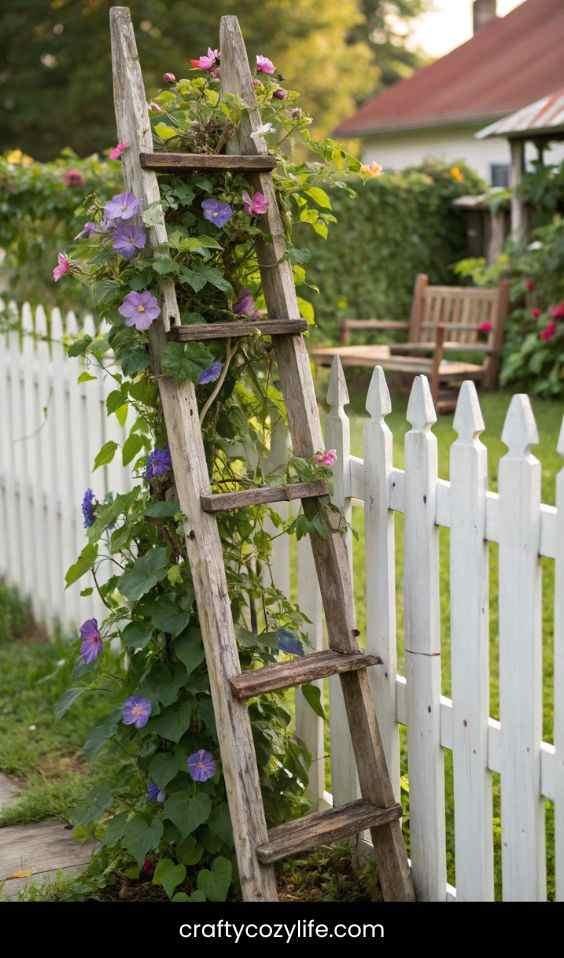Ladder Trellis for a Vintage Vibe