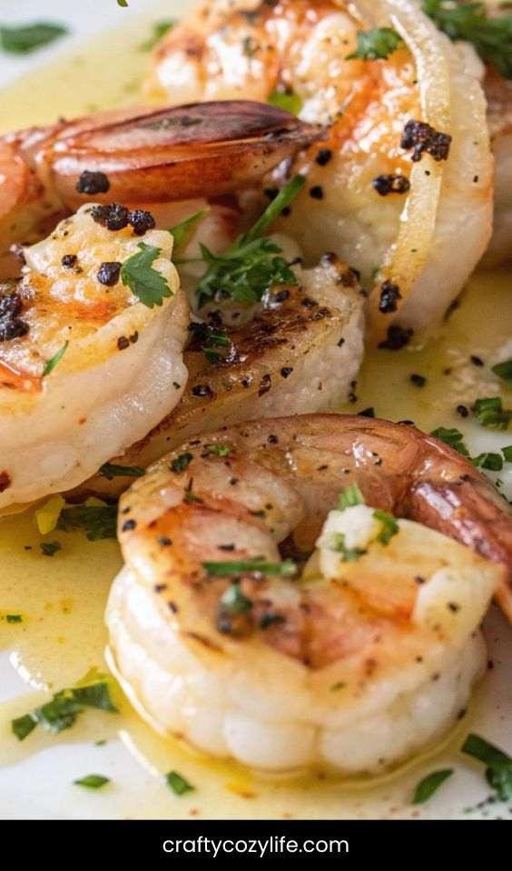 Lemon Garlic Shrimp Skewers