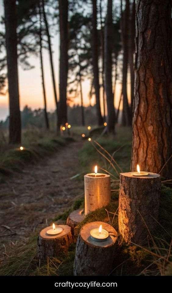 Log Candle Holders