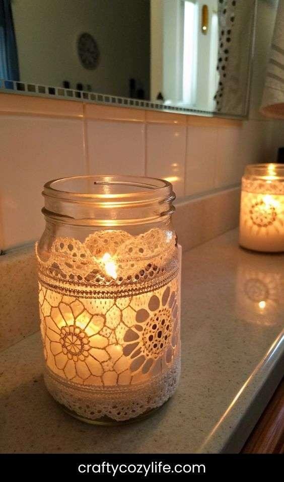 Mason Jar Candle Holders